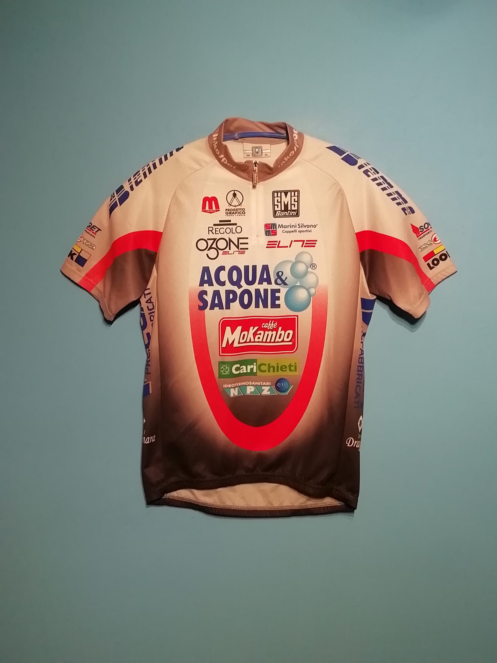ACQUA & SAPONE (b)-CAFFE MOKAMBO 2004 CYCLING SHIRT - Ton Merckx